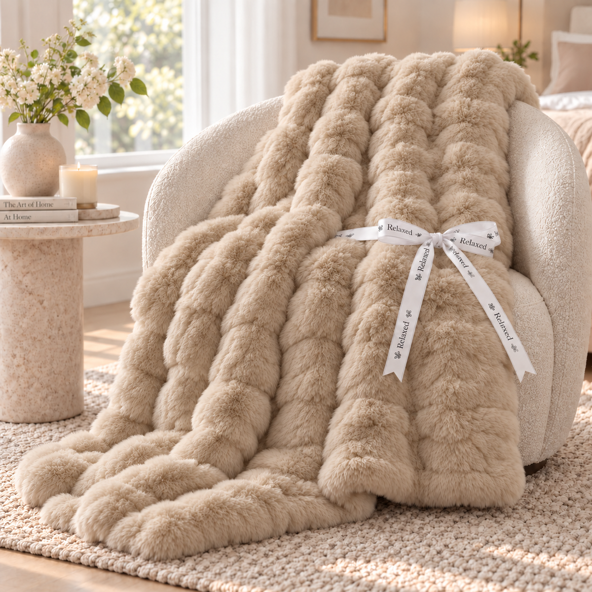 Rabbit Faux Fur Blanket