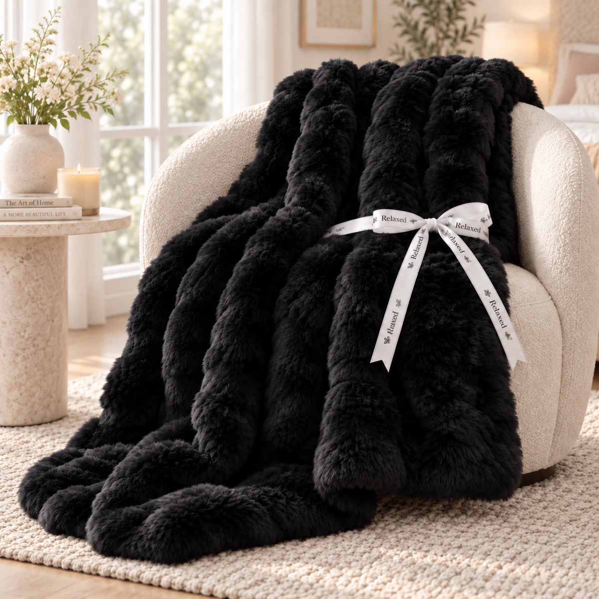 Rabbit Faux Fur Blanket