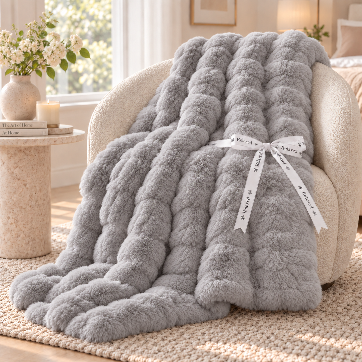 Rabbit Faux Fur Blanket