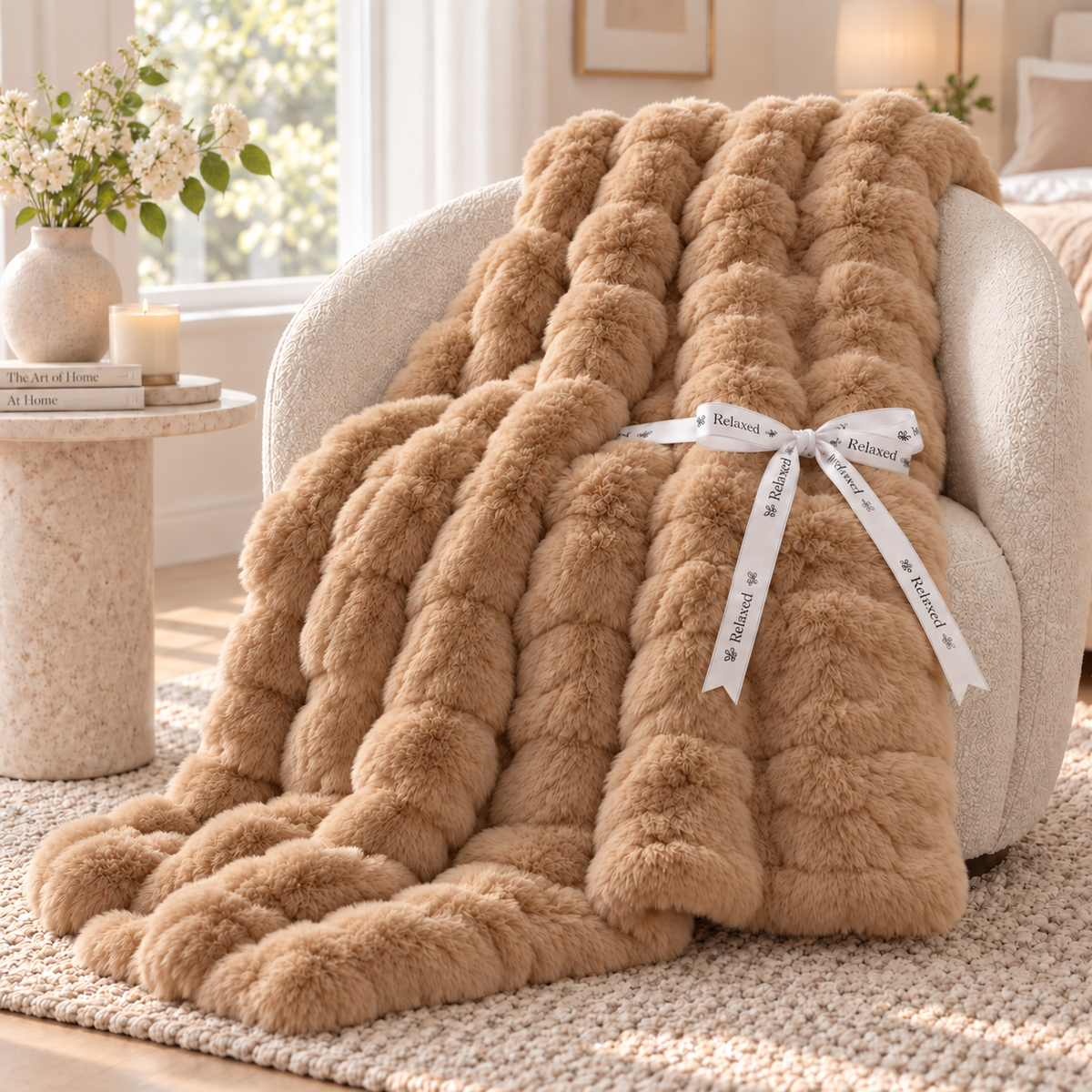 Rabbit Faux Fur Blanket