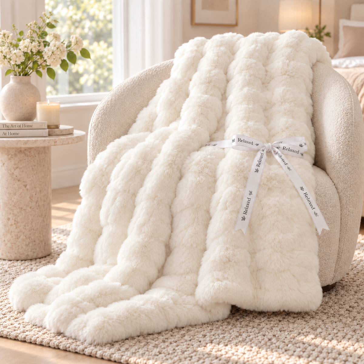 Rabbit Faux Fur Blanket
